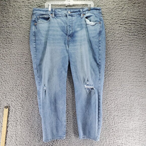 Old Navy Jeans Womens 18 Light Blue O.G. Straight High Rise Stretch Denim - Picture 1 of 11